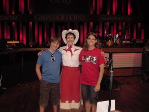Grand Ole Opry Hannah and Samuel with Texas Ruby at the Grand Ole Opry